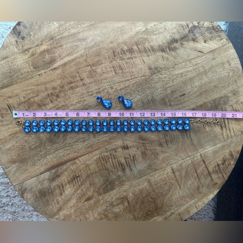 J. Crew Vibrant Blue Necklace and Earring Set - Picture 4 of 4